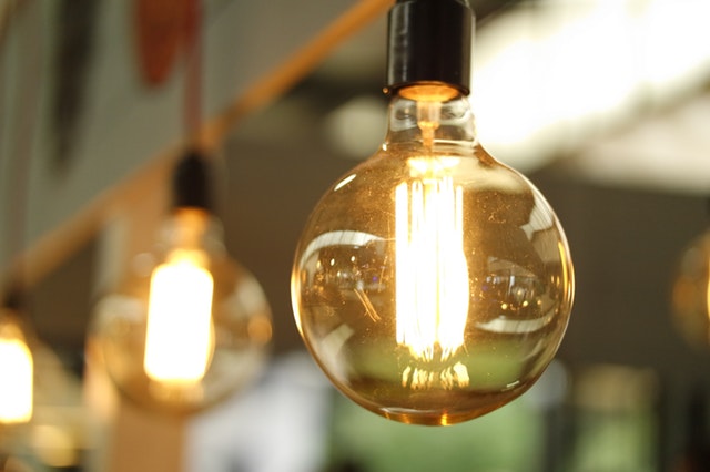 image of light bulb with power
