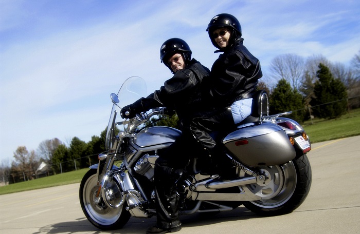 Motorcycle Riders with Helments