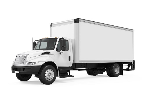 white commercial truck